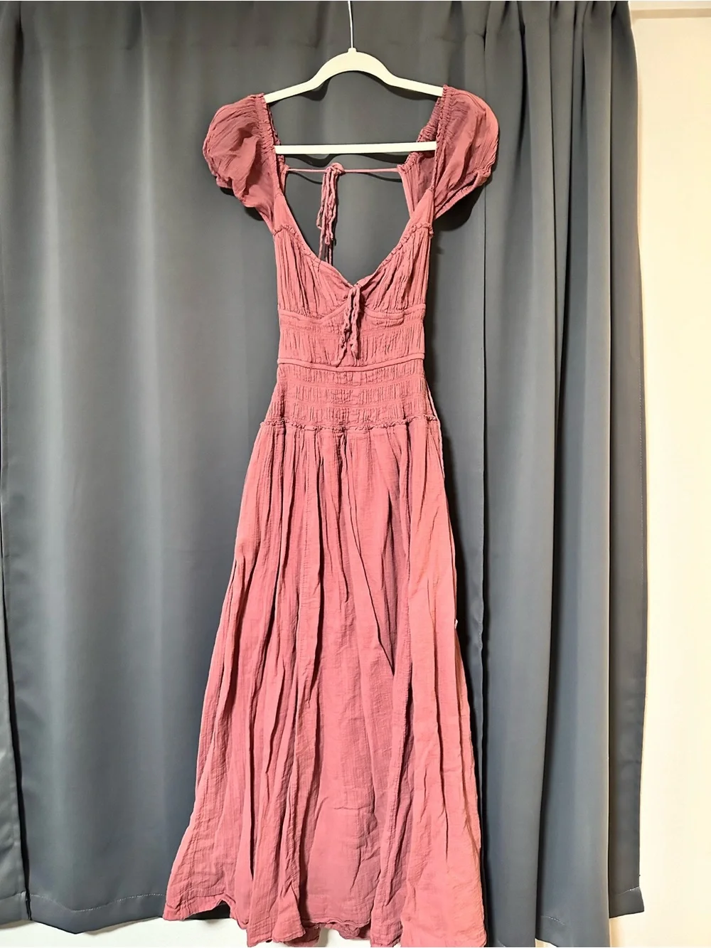 Free People Mauve Pink Maxi Dress with Smocked Bodice - Picture 5 of 5